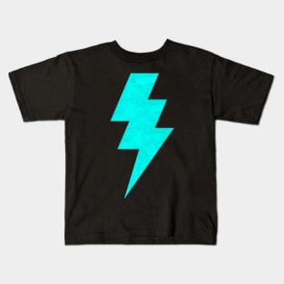 Lightning Bolt Teal Kids T-Shirt